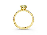 Yellow gold Fancy Yellow Marquise Cut Diamond Solitaire Pavé Engagement Ring with Round Band and Prong Setting_75