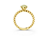 Yellow gold Fancy Yellow Marquise Cut Diamond Solitaire Ring with Beaded Band and Prong Setting_26
