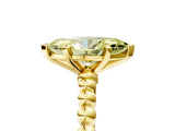 Yellow gold Fancy Yellow Marquise Cut Diamond Solitaire Ring with Beaded Band and Prong Setting_28
