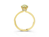 Yellow gold Fancy Yellow Marquise Cut Diamond Solitaire Ring with Classic Band and Four-Prong Setting_3