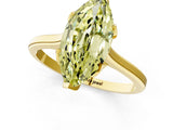 Yellow gold Fancy Yellow Marquise Cut Diamond Solitaire Ring with Flower Prong Setting and Classic Band_41