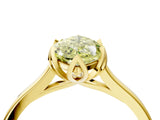 Yellow gold Fancy Yellow Marquise Cut Diamond Solitaire Ring with Flower Prong Setting and Classic Band_44