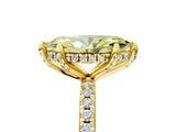 Yellow gold Fancy Yellow Marquise Cut Diamond Solitaire Ring with Four-Prong Setting and Pavé Band_8
