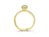 Yellow gold Fancy Yellow Marquise Cut Diamond Solitaire Ring with Pavé Band and Hidden Halo_23