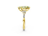 Yellow gold Fancy Yellow Marquise Cut Diamond Solitaire Ring with Side Stones and Four-Prong Setting_31