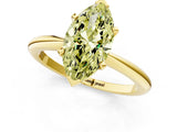 Yellow gold Fancy Yellow Marquise Cut Diamond Solitaire Ring with Six-Prong Setting and Classic Band_24