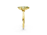 Yellow gold Fancy Yellow Marquise Cut Diamond Solitaire Ring with Six-Prong Setting and Classic Band_25