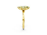 Yellow gold Fancy Yellow Marquise Cut Diamond Solitaire Ring with Thin Band and Prong Setting_14