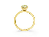 Yellow gold Fancy Yellow Marquise Cut Diamond Solitaire Ring with Thin Band and Prong Setting_15