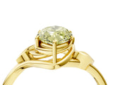 Yellow gold Fancy Yellow Marquise Cut Diamond Solitaire Ring with Twist Band and Four-Prong Setting_33