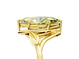 Yellow gold Fancy Yellow Marquise Cut Diamond Solitaire Ring with Twist Band and Four-Prong Setting_34