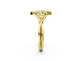 Yellow gold Fancy Yellow Marquise Cut Diamond Solitaire Twist Band Prong Setting Ring_69