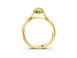 Yellow gold Fancy Yellow Marquise Cut Diamond Solitaire Twist Band Prong Setting Ring_70