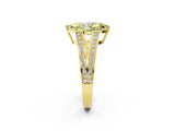 Yellow gold Fancy Yellow Marquise Cut Diamond Split Shank Ring with Pavé Band and Four-Prong Setting_18