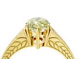Yellow gold Fancy Yellow Marquise Cut Diamond Split Shank Ring with Pavé Band and Four-Prong Setting_20