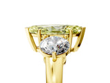 Yellow gold Fancy Yellow Marquise Cut Diamond Three-Stone Ring with Prong Setting and Classic Band_52