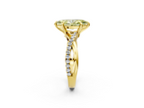 Yellow gold Fancy Yellow Marquise  Cut Diamond Twist Band Solitaire with Prong Setting_2