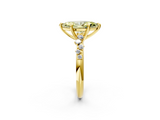 Yellow gold Fancy Yellow Marquise  Cut Diamond Vine Band with Four-Prong Setting_2