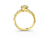 Yellow gold Fancy Yellow Marquise  Cut Diamond Vine Band with Four-Prong Setting_3