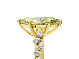 Yellow gold Fancy Yellow Marquise  Cut Diamond Vine Band with Four-Prong Setting_5