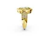 Yellow gold Fancy Yellow Marquise Cut Halo Diamond Engagement Ring with Pave Split Shank and Four-Prong Setting_2