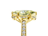 Yellow gold Fancy Yellow Marquise  Cut Halo Diamond Ring with Channel Set Band and Four-Prong Setting_35