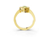 Yellow gold Fancy Yellow Marquise  Cut Halo Diamond Ring with Pavé Band and Milgrain Prong Setting_35