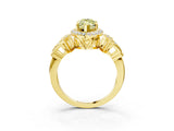 Yellow gold Fancy Yellow Marquise Cut Halo Diamond Split Shank Engagement Ring with Four-Prong Setting_3