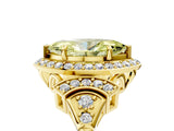 Yellow gold Fancy Yellow Marquise Cut Halo Diamond Split Shank Engagement Ring with Four-Prong Setting_5