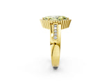 Yellow gold Fancy Yellow Marquise  Cut Halo Pave Band Four-Prong Ring_31