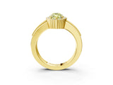 Yellow gold Fancy Yellow Marquise  Cut Halo Pave Band Four-Prong Ring_32