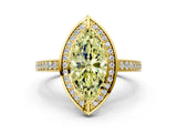 Yellow gold Fancy Yellow Marquise  Cut Halo Pave Split Shank Prong Setting Ring_32