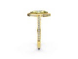 Yellow gold Fancy Yellow Marquise  Cut Halo Pave Split Shank Prong Setting Ring_34