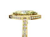 Yellow gold Fancy Yellow Marquise  Cut Halo Pave Split Shank Prong Setting Ring_37