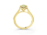 Yellow gold Fancy Yellow Marquise Cut Halo Round Diamond Solitaire Engagement Ring with Pave Band and Four-Prong Setting_15