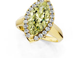 Yellow gold Fancy Yellow Marquise  Cut Halo Solitaire Engagement Ring with Square Band and Four-Prong Setting_67