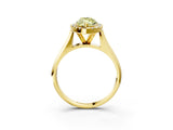 Yellow gold Fancy Yellow Marquise  Cut Halo Solitaire Engagement Ring with Square Band and Four-Prong Setting_69