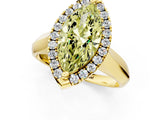 Yellow gold Fancy Yellow Marquise  Cut Halo Solitaire Engagement Ring with Square Band and Four-Prong Setting_78
