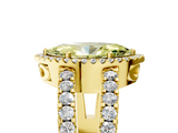 Yellow gold Fancy Yellow Marquise  Cut Halo Split Shank Diamond Ring with Four-Prong Setting_5