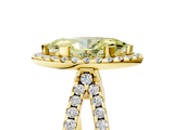 Yellow gold Fancy Yellow Marquise  Cut Halo Split Shank Pave Set Ring_5