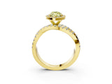 Yellow gold Fancy Yellow Marquise  Cut Halo Split Shank Prong Setting Ring_15