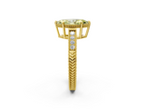 Yellow gold Fancy Yellow Marquise  Cut Milgrain Channel Set Engagement Ring with Solitaire Prong Setting_2