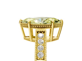 Yellow gold Fancy Yellow Marquise  Cut Milgrain Channel Set Engagement Ring with Solitaire Prong Setting_5