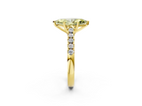 Yellow gold Fancy Yellow Marquise  Cut Pavé Band Solitaire Ring with Four-Prong Setting_2