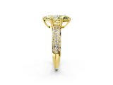 Yellow gold Fancy Yellow Marquise  Cut Pave Diamond Engagement Ring with Channel Set Band and Four-Prong Setting_2