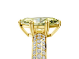 Yellow gold Fancy Yellow Marquise  Cut Pave Diamond Engagement Ring with Channel Set Band and Four-Prong Setting_5