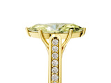 Yellow gold Fancy Yellow Marquise Cut Solitaire Cathedral Diamond Engagement Ring with Channel-Set Band and Four-Prong Setting_8