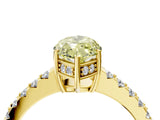 Yellow gold Fancy Yellow Marquise Cut Solitaire Diamond Engagement Ring with Pavé Band and Six-Prong Setting_16