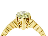 Yellow gold Fancy Yellow Marquise Cut Solitaire Diamond Ring with Infinity Twist Band and Four-Prong Setting_28