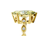 Yellow gold Fancy Yellow Marquise Cut Solitaire Diamond Ring with Infinity Twist Band and Four-Prong Setting_29